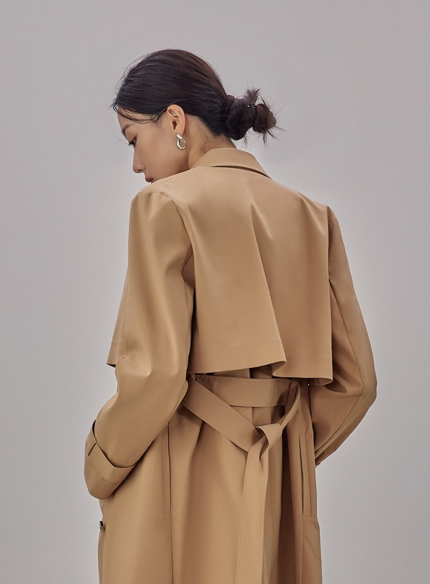 率性短版風衣外套